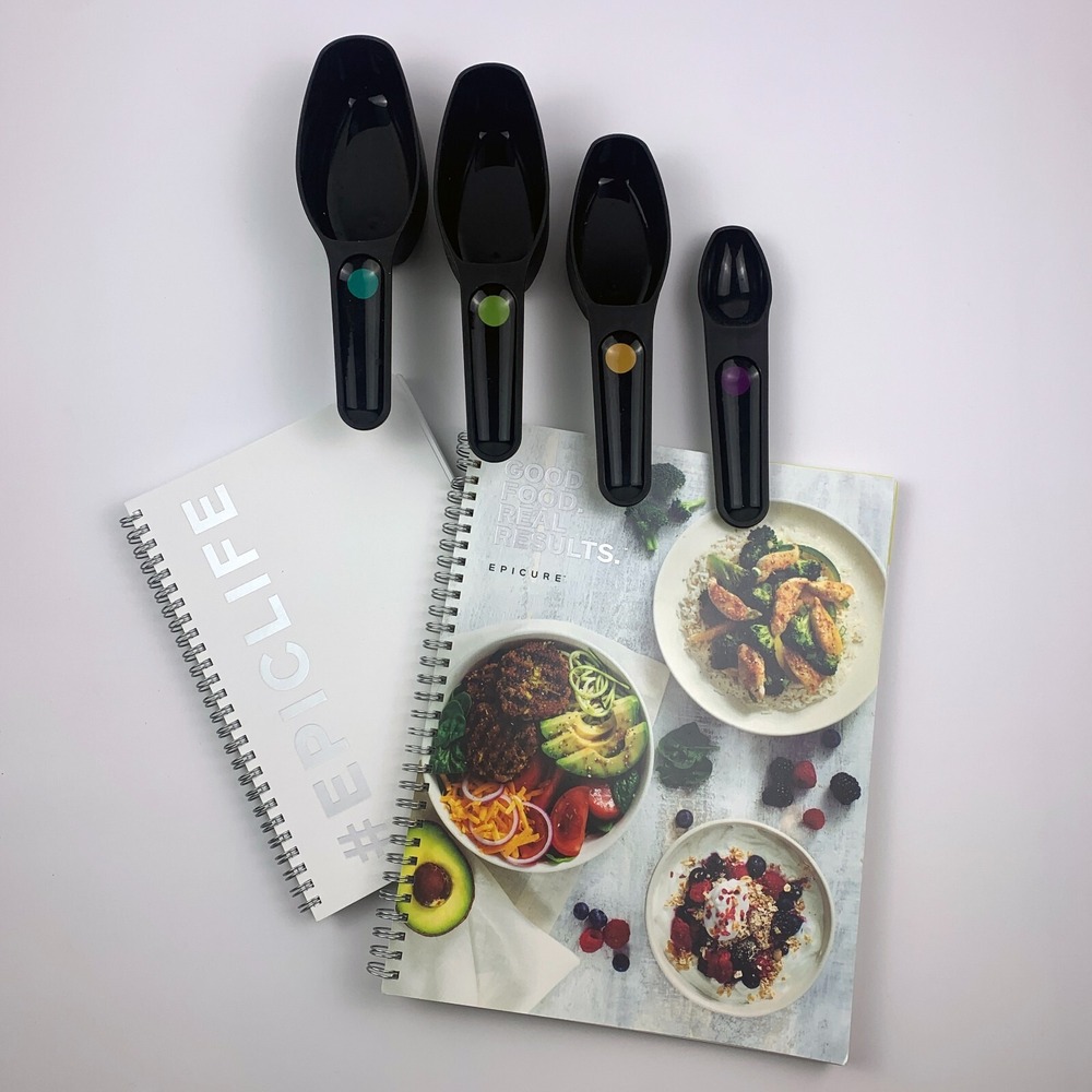 Epicure Epic Life Good Food Real Results Guide Cookbook w Perfect Portions Spns